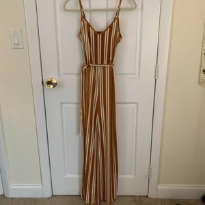 Velvet Striped Jumpsuit
